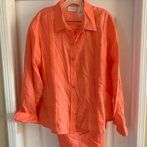 Liz Claiborne 2-piece Linen Outfit Size 16